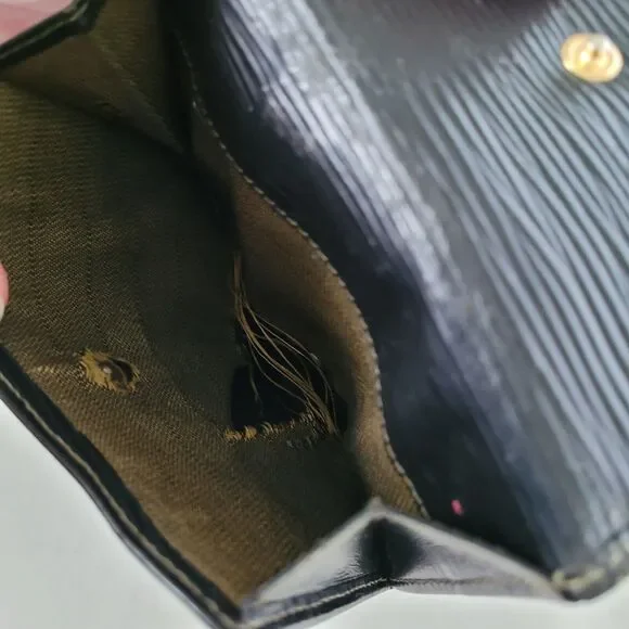 Fendi Vintage Pequin Wallet Canvas Leather Wallet Black Purse Bifold Compact - Picture 14 of 16